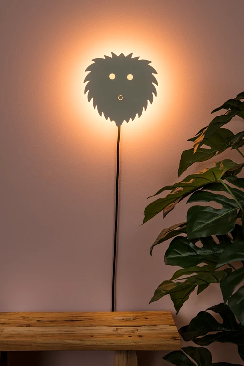 Lucide CHARLIE - Wall light Children - LED Dim. - 1x7W 2700K - Cream - atmosphere 1